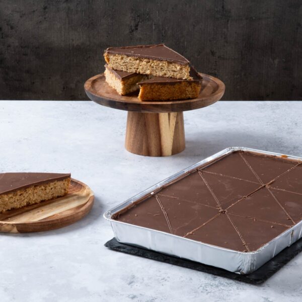 Chocolate Topped Flapjack Traybake - single tray