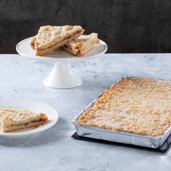 Strawberry Shortbread Traybake - single tray